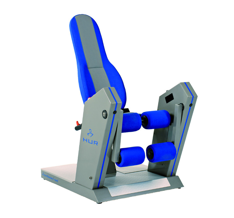 3530 Leg Extension Curl_grau-blau_Rahmen-grau HUR Trainingsgerät Farbbeispiel atoll-grau Rahmen grau
