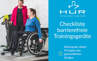 Newsbild Checkliste barriere freie Trainingsgeräte Rollstuhl