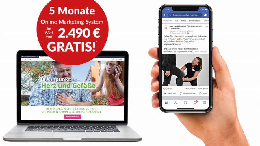 Online Marketingpaket zur Werbung für Social Media facebook Account