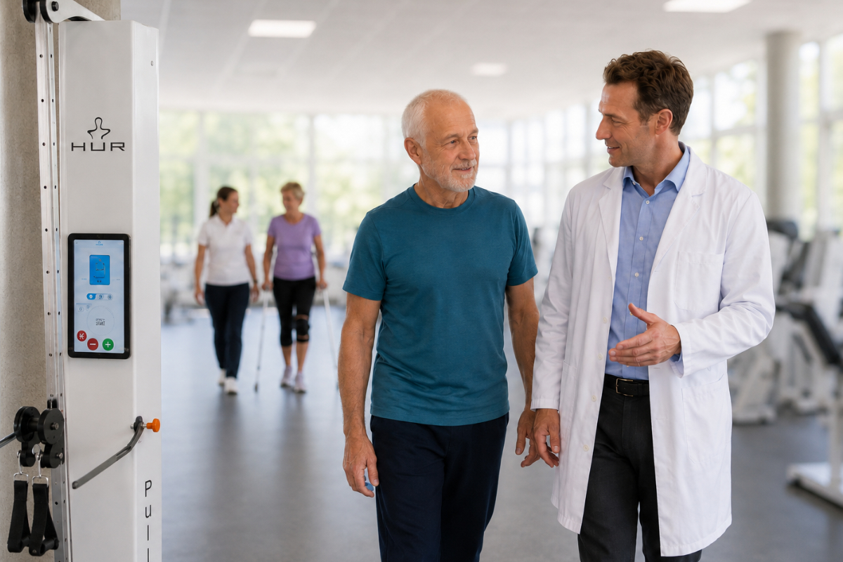 HUR Fitnessgeräte Trainingsgeräte Krafttrainingsgeräte für Klinik, Reha, Rehazentrum, Rehabilitation